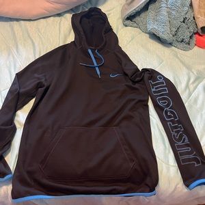 Nike black & blue just do it lightweight sweatshirt